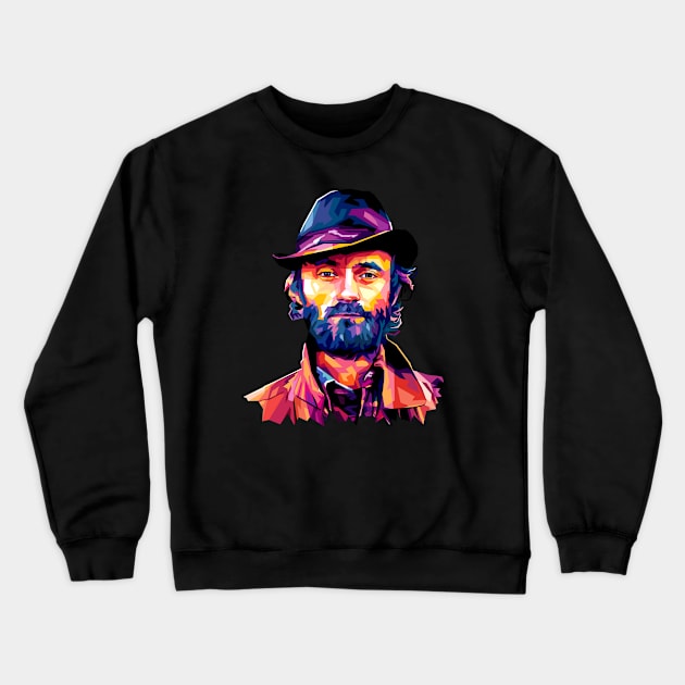 Phil Collins Pop Art Wpap Crewneck Sweatshirt by MIKOLTN